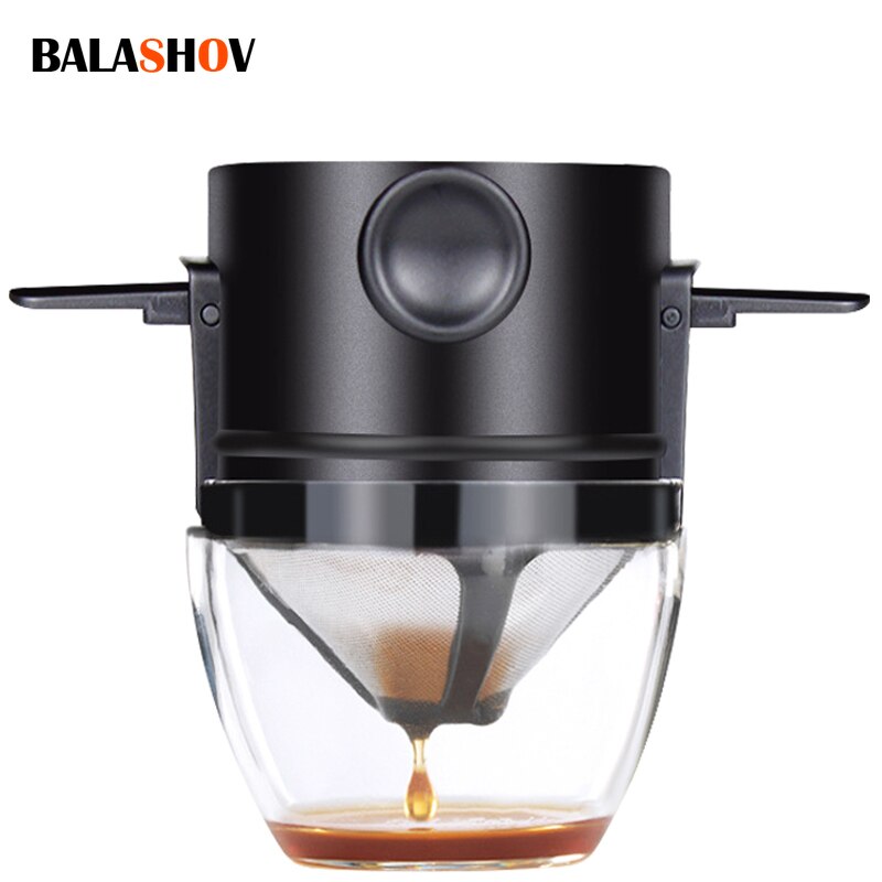 Coffee Tea Filter Portable Stainless Steel Reusable Funnel Tea Infuser Drip Coffee Dripper For Home Office Outdoor Travel