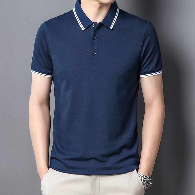 Summer Luxury Business Polo Shirts Men 2023 Brand Lapel Casual Fashion Short Sleeve Men Polos Designer New Tops Men Clothing