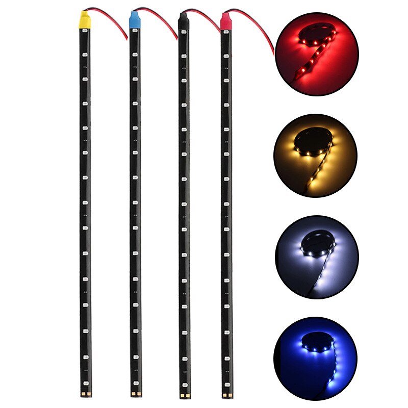 1 Piece Car Ambient Decoration LED Strip Light Automatic DRL Ambient Light 12v15smd30cm White Red Yellow Blue