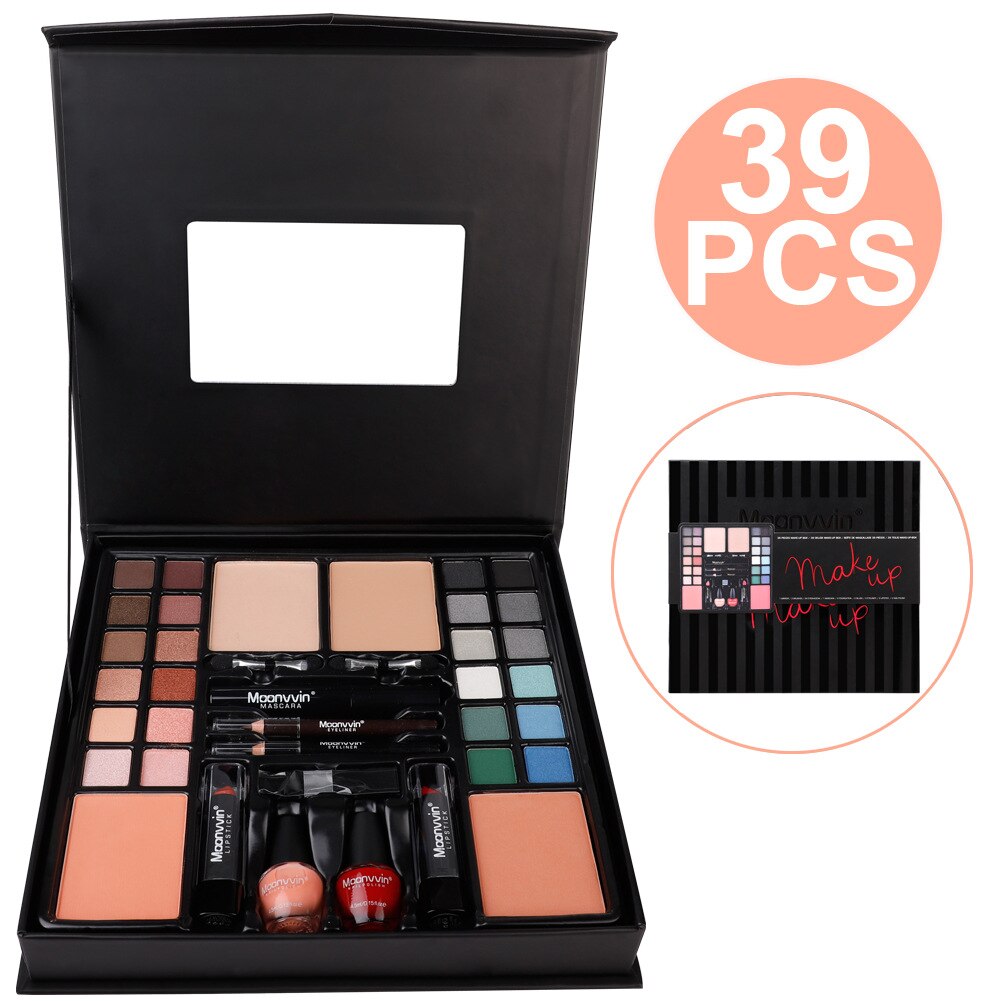 39 Colors Makeup Kit Long Lasting Waterproof Shimmer Matte Eyeshadow Palette Women Multicolor Nail Polish MakeUp Sets Cosmetics