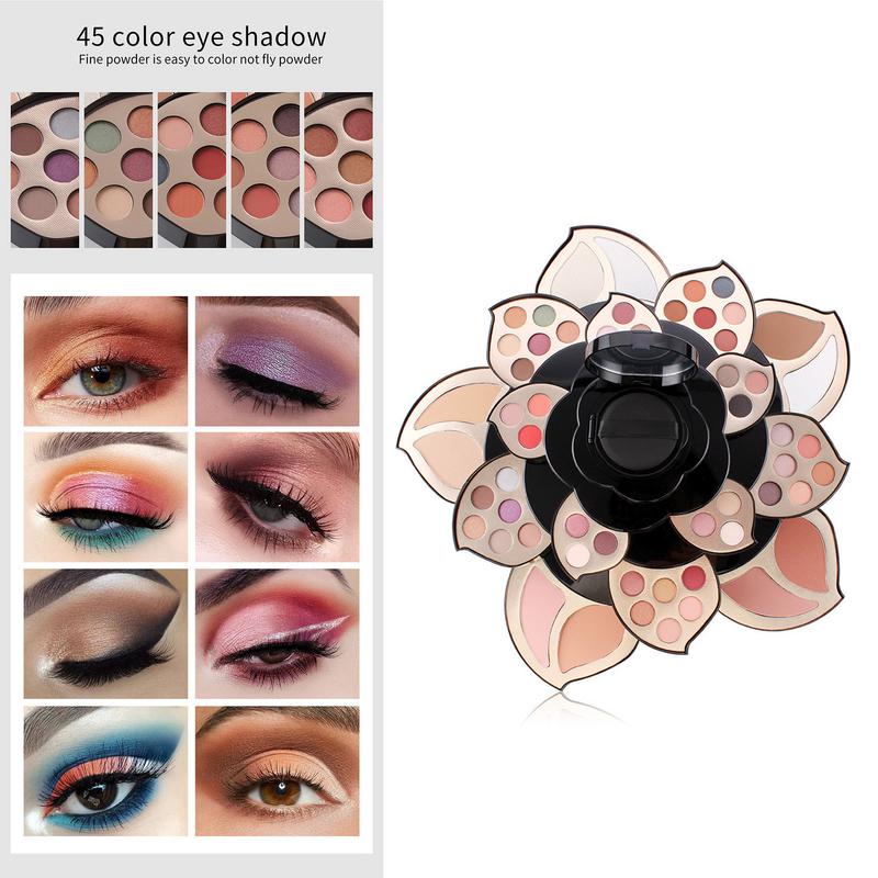 All InMakeup Kit High Quality Soft Texture With Rich Colors Expandable Combination Cosmetic Palette Set Gift For Girls