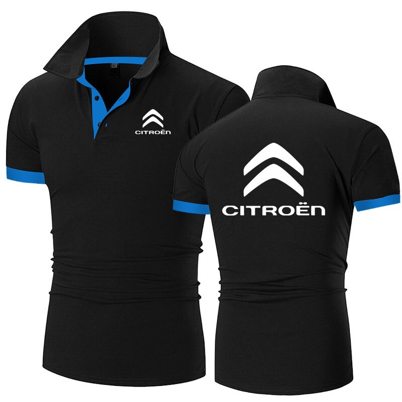 Summer Men's Polo Shirt Citroen Logo Printing Casual High Quality Cotton Short Sleeves Man Harajuku Classic Tops Custom T-shirts